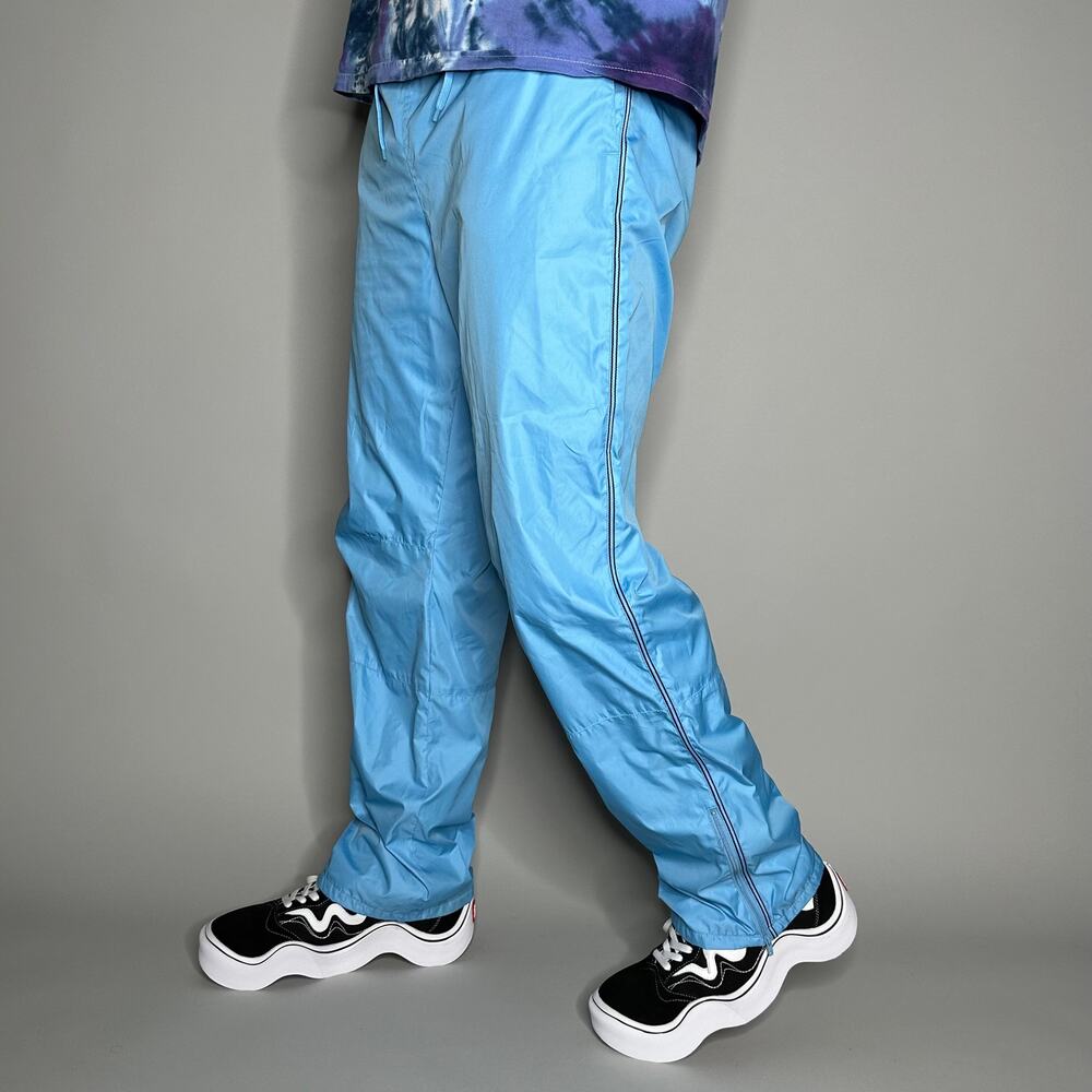 Vintage 90s Gap Track Pants Mens S Baggy Wide Leg Fit Light Blue Sweatpants